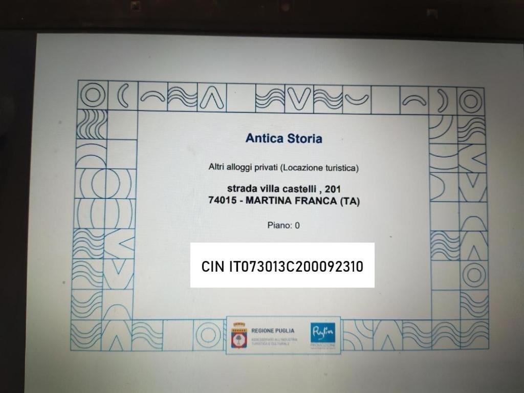 Antica Storia Βίλα Μαρτίνα Φράνκα Εξωτερικό φωτογραφία
